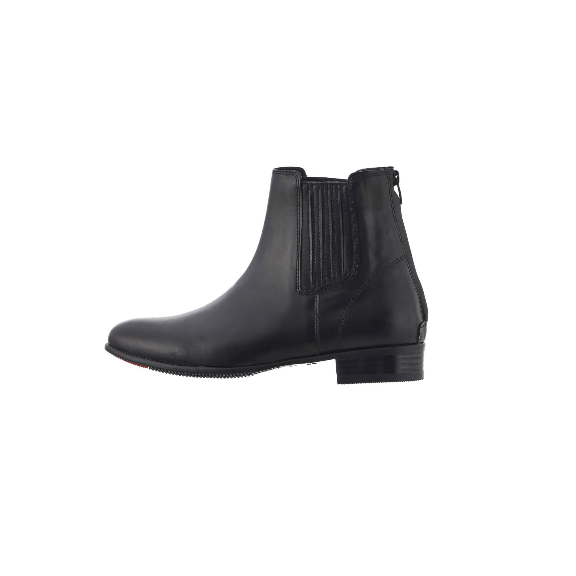 Magnesia, Black Leather, Back Zip, Short Boots – Jockey Boot Market